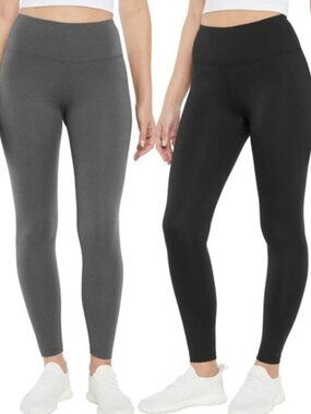 NWT Gap Two-Pack Leggings in Heather Gray and Charcoal Size XS